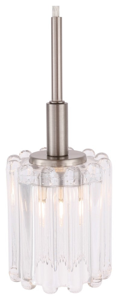 Woodbridge Lighting Candice 3-light Glass Cluster Pendant in Nickel