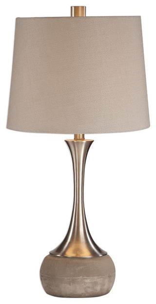 Uttermost 27875-1 Niah 1 Light 27-3/4" Tall Accent Table Lamp - Brushed Nickel