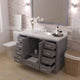 Caroline Avenue 48" Bath Vanity, Gray With Marble Quartz Top
