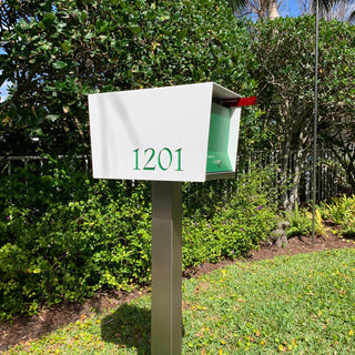 UpTown Box with Locking doors. Modern Pole Mounted Mailbox, Pole not included.,