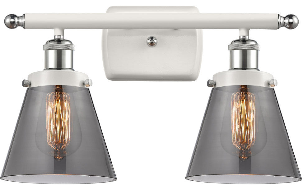 Innovations 916-2W-WPC-G63-LED 2-Light Vanity Light, White, Polished Chrome