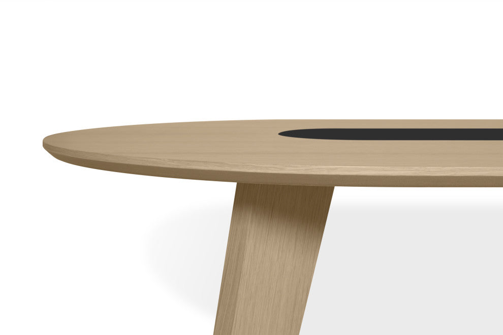 Modern Oak Dining Table, Round Corners