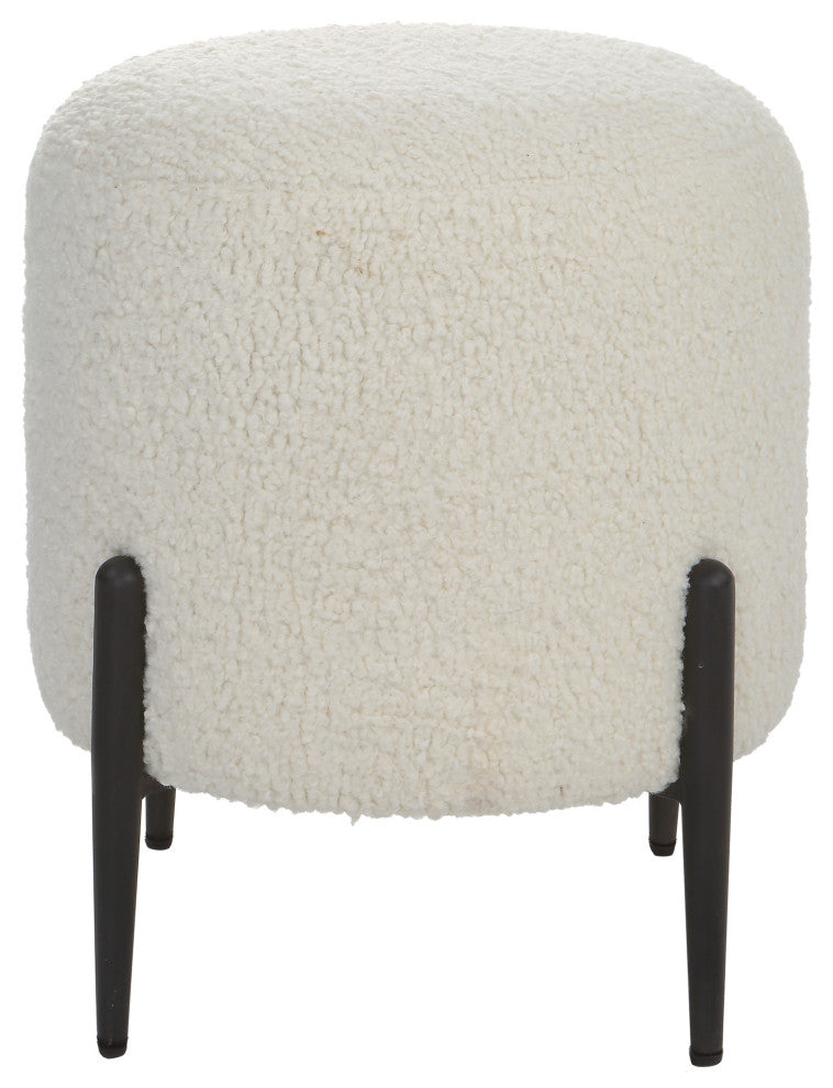 Uttermost Arles White Shearling ottoman
