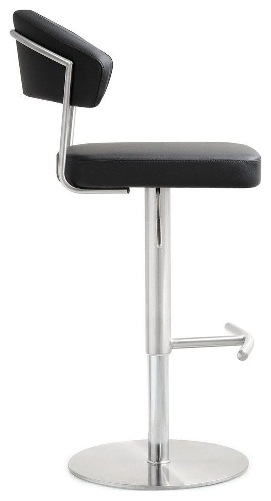 Cosmo Black Stainless Steel Barstool