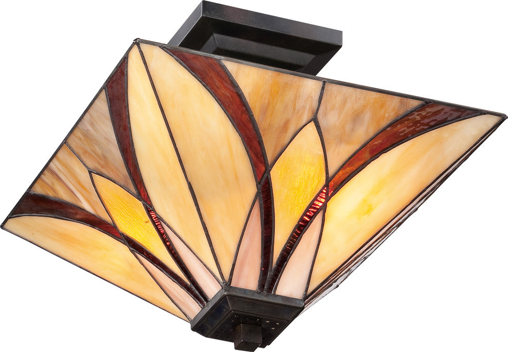 Quoizel TFAS1714VA Two Light Semi Flush Mount Asheville Valiant Bronze
