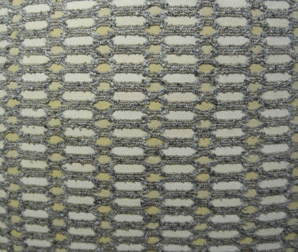 Trivoli Circle Gray and Cream Handmade Luxury Pillow, 20"x20"