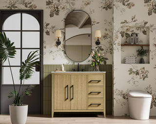 Home Living 42" Single Bathroom Vanity, Honey Brown