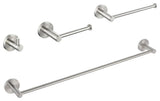 Circular 4 Piece Hardware Set, Brush Nickel