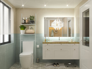 Backlit LED Mirror for Bathroom, Anti-Fog Dimmable, Silver, 40x28