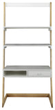 0Freestanding Ladder Desk with Drawer, Solid American Maple Frame