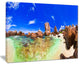 "Bright Tropical Beach Panorama" Canvas Print