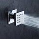 Saint Denis 20"X40" Large Chrome LED Rain Shower Head With Body Jets