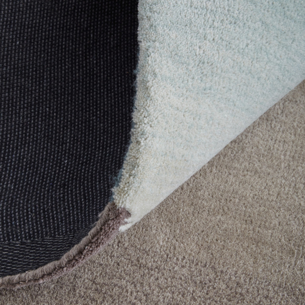 Katya 8990F Modern/Casual/Industrial Area Rug, Taupe/Blue, 9'x12'