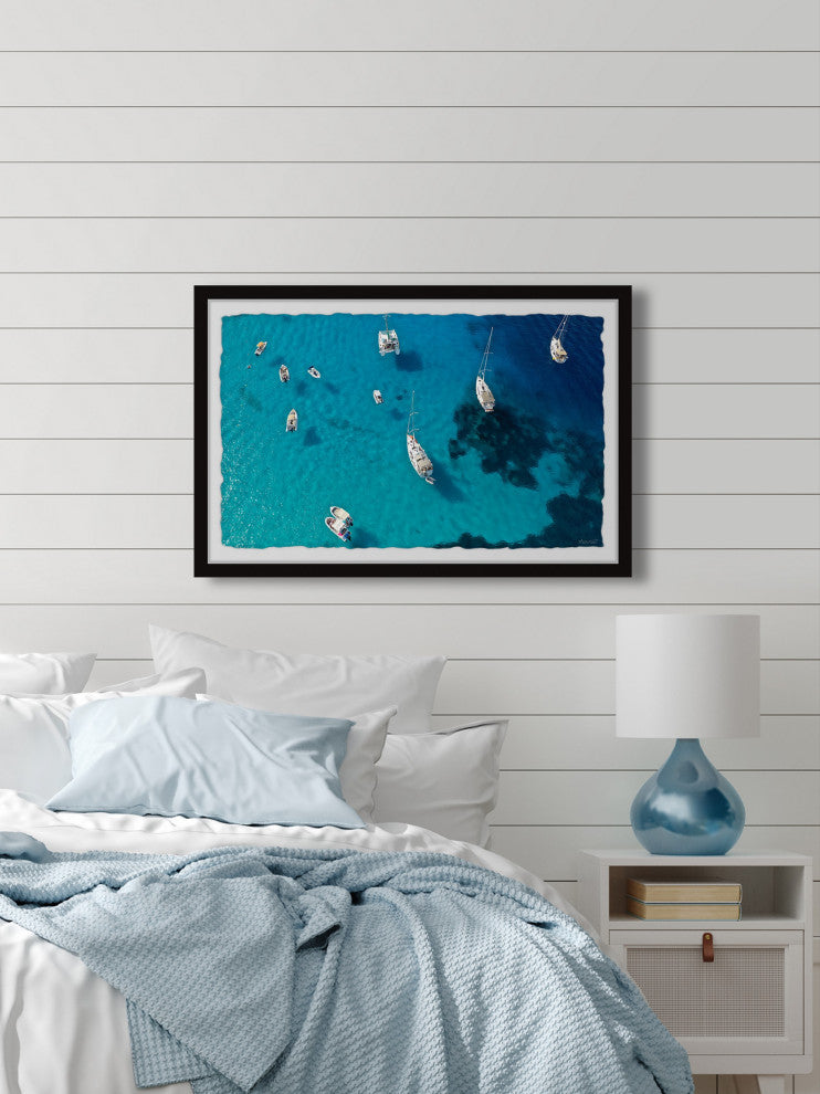 "Anchor Drops" Framed Painting Print, 30x20
