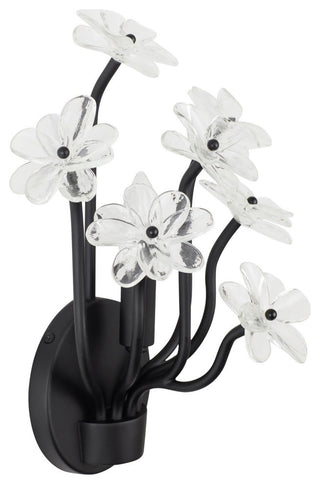 Wildflower 1-Lt Sconce - Matte Black