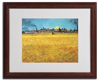 'Summer Evening, 1888' Matted Framed Canvas Art by Vincent van Gogh