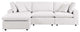 Commix 4-Piece Outdoor Patio Sectional Sofa White -5580