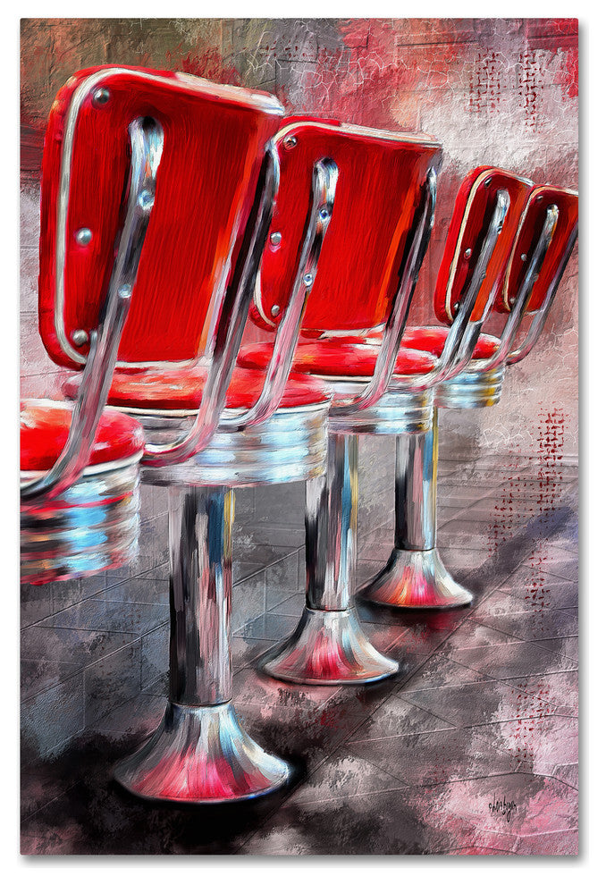 Lois Bryan 'Counter Seating Available' Canvas Art, 16"x24"