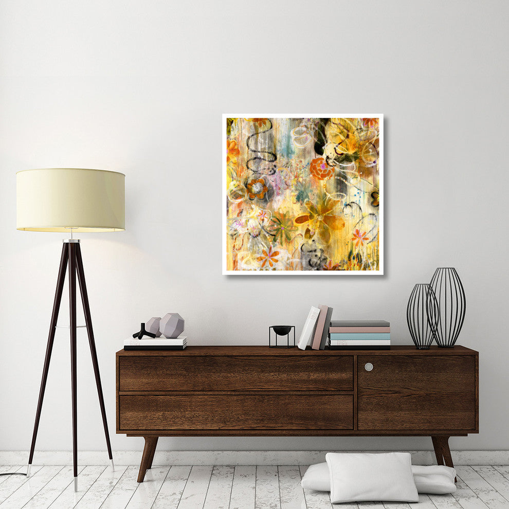 "Garden of wonderful Dreams" Digital Paper Print by Joan Elan Davis, 38"x38"