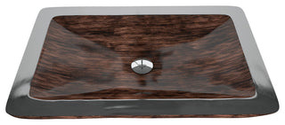 Alumix Vogue Rectangular Sink, Brown and Black