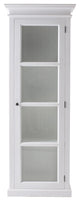 Classic White and Glass Door Storage Cabinet
