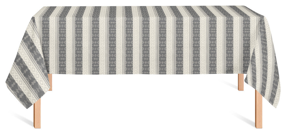 Neutral Tribal Pattern 58x102 Tablecloth