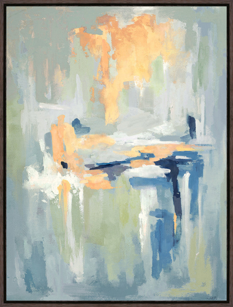 Gray Downs, 25.25"x33.25", Espresso Natural Wood Gallery Floater