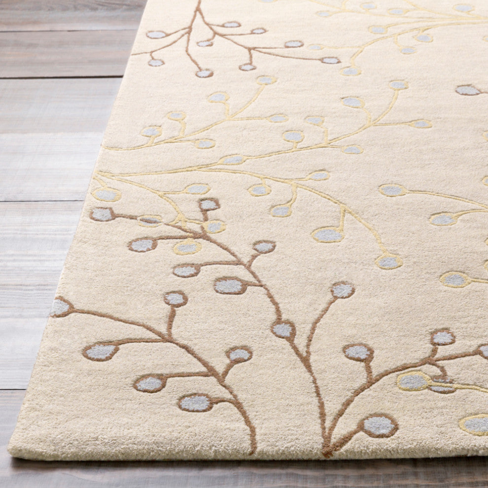 Surya Athena ATH-5008 Transitional Area Rug, Taupe, 6'' x 9'' Rectangle