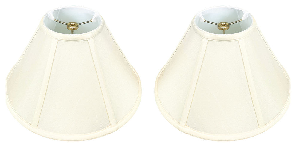 Royal Designs Coolie Empire Lamp Shade, Eggshell, 7x20x12.5, Set of 2