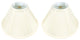Royal Designs Coolie Empire Lamp Shade, Eggshell, 7x20x12.5, Set of 2