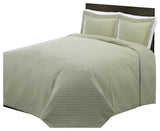 Cottonpure 100% Cotton Diamond Quilt , Sage, King