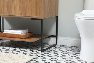 Sue Walnut Brown-Light Bathroom Vanity, Walnut Brown, 36"