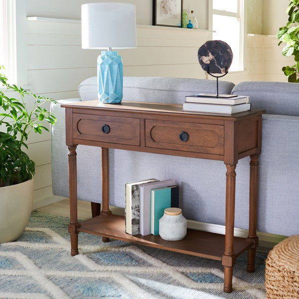 Safavieh Allura 2 Drawer Console Table, Brown