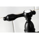 KS1270TALBS Tudor Bridge Kitchen Faucet With Brass Sprayer, Matte Black