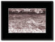 Mountain Fortress Vivid Sepia Map Print On Canvas With Black Frame, 16" X 21"