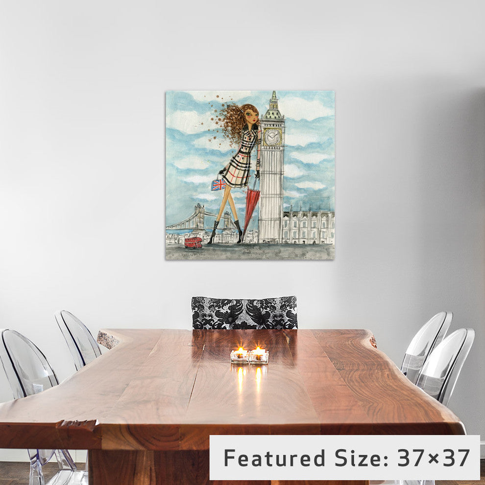 "See The Sights London" Canvas Art Print By Bella Pilar, 37x1.5x37