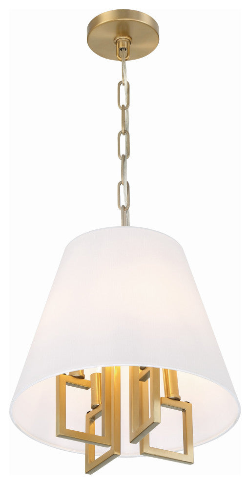 Libby Langdon for Crystorama Westwood 4-Light Vibrant Gold Mini Chandelier