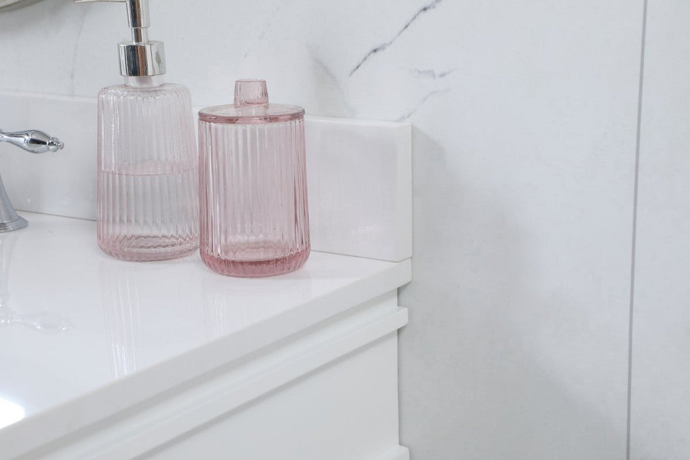 Home Living 21" Transitional White-Light Bathroom Vanity