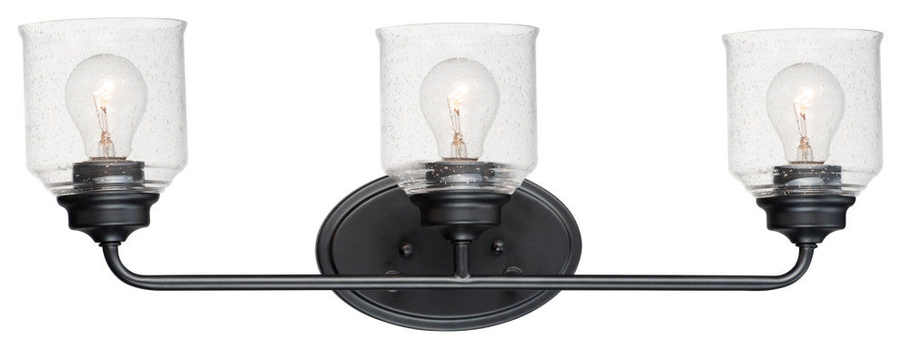 Maxim 12263CD Acadia 3 Light 25"W Bathroom Vanity Light - Black
