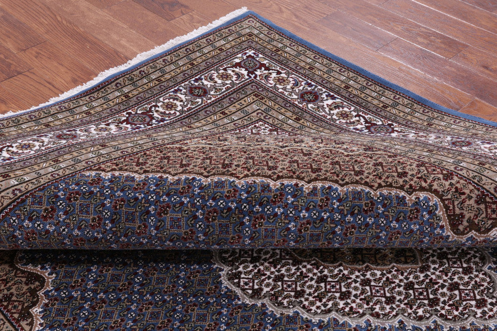 Persian Tabriz Wool and Silk Handmade Rug 7' 10" X 10' 0" Q8914