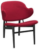Modern Black Red Suffuse Upholstered Lounge Chair