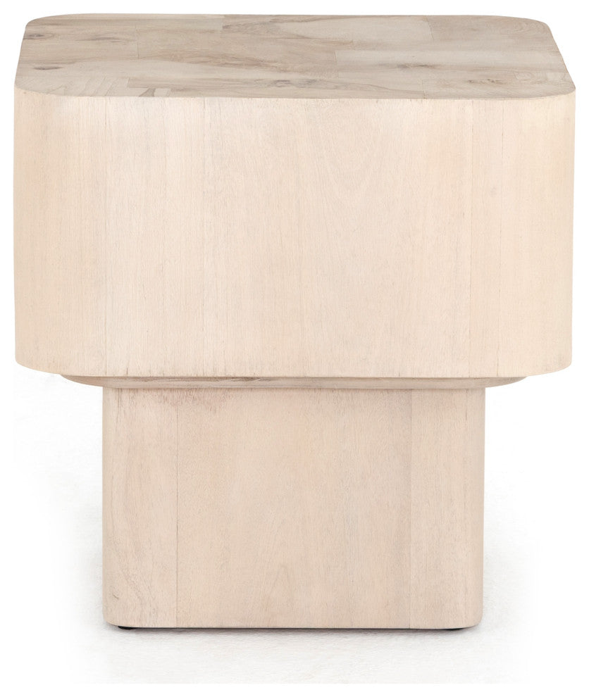 Blanco End Table, Bleached Burl