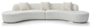 Perla Curved Sofa, White