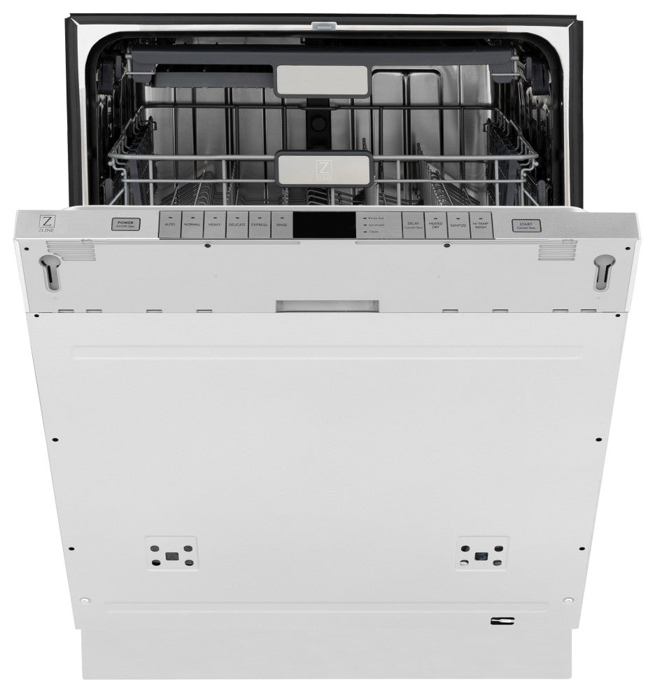 ZLINE Monument 24" Panel Ready Dishwasher With a Gold Handle, DWMTZ-24-G