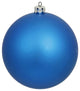 200Mm 8" Matte Blue Ball Ornament With Wire, Uv Coated