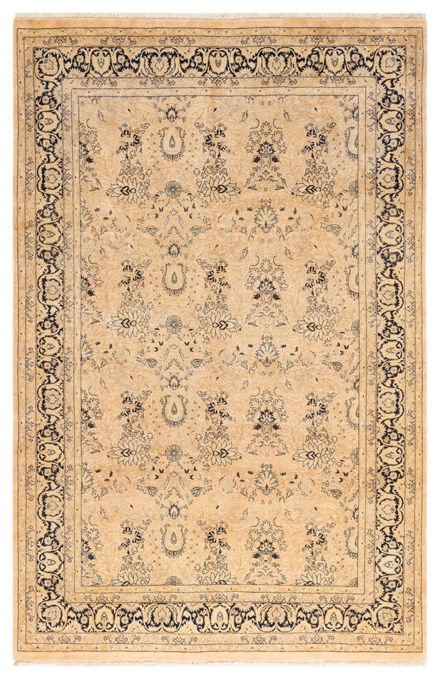 Mogul, One-of-a-Kind Hand-Knotted Area Rug  - Beige, 6' 0" x 9' 3"