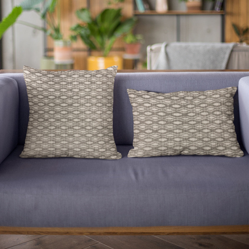 Plutus Brown Bites Dot Luxury Throw Pillow, 18"x18"