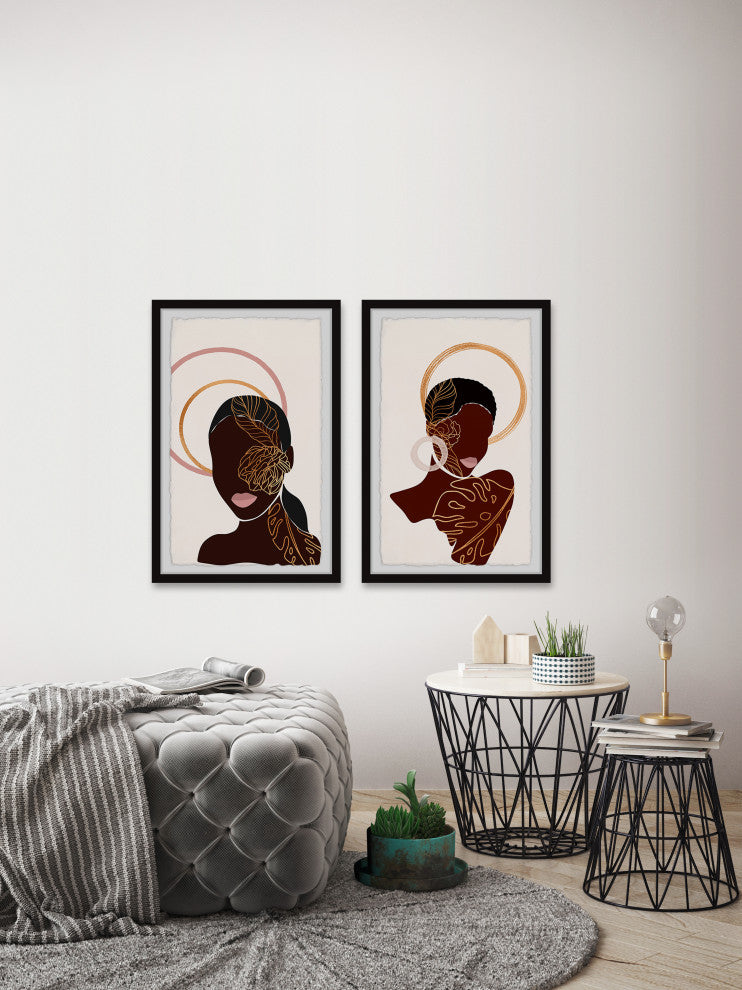 Real Beauties Diptych, 2-Piece Set, 8x12 Panels