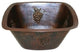 Handmade Aged Copper 15" Square Copper Kitchen Bar Prep Sink GRAPE Design