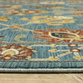 Fabienne Floral Indoor Area Rug, Blue, 3'3"x5'